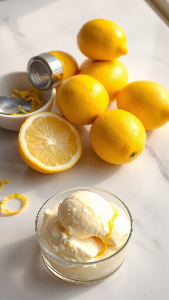 tangy vermont lemon sherbet