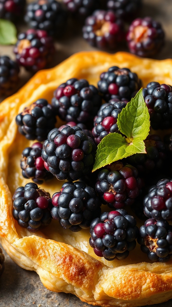 tart blackberry flaky pastry