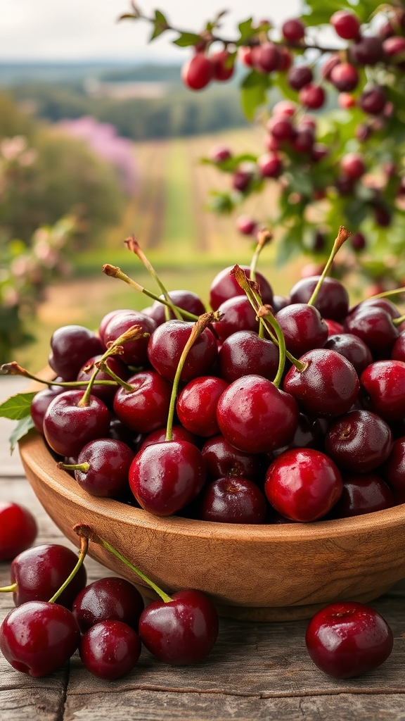 tart juicy michigan cherries