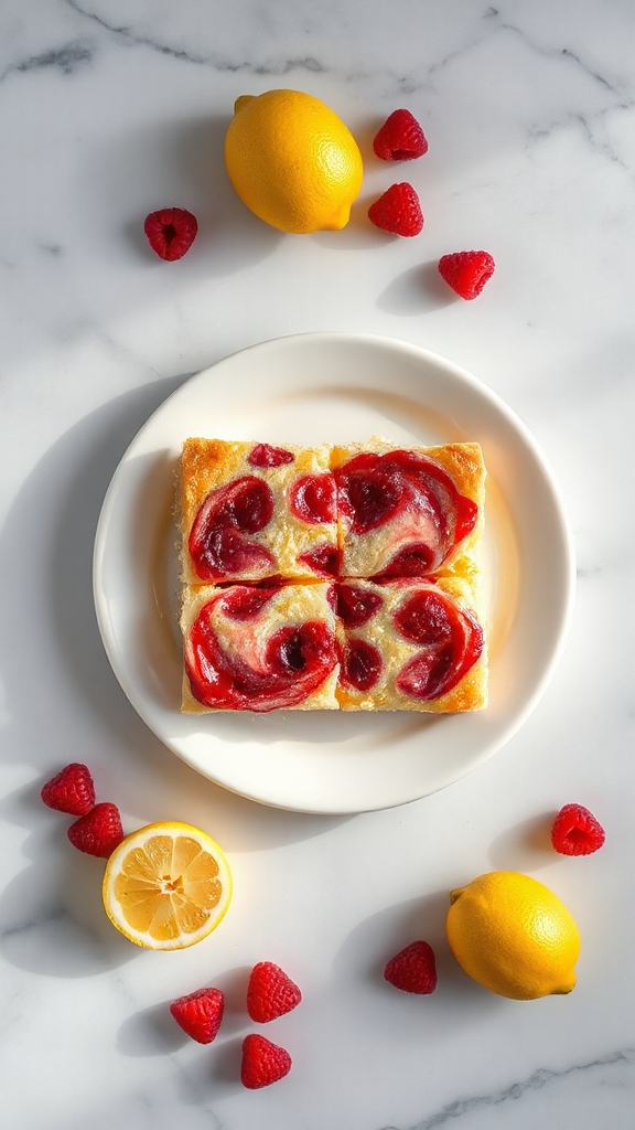 tart lemon raspberry layers