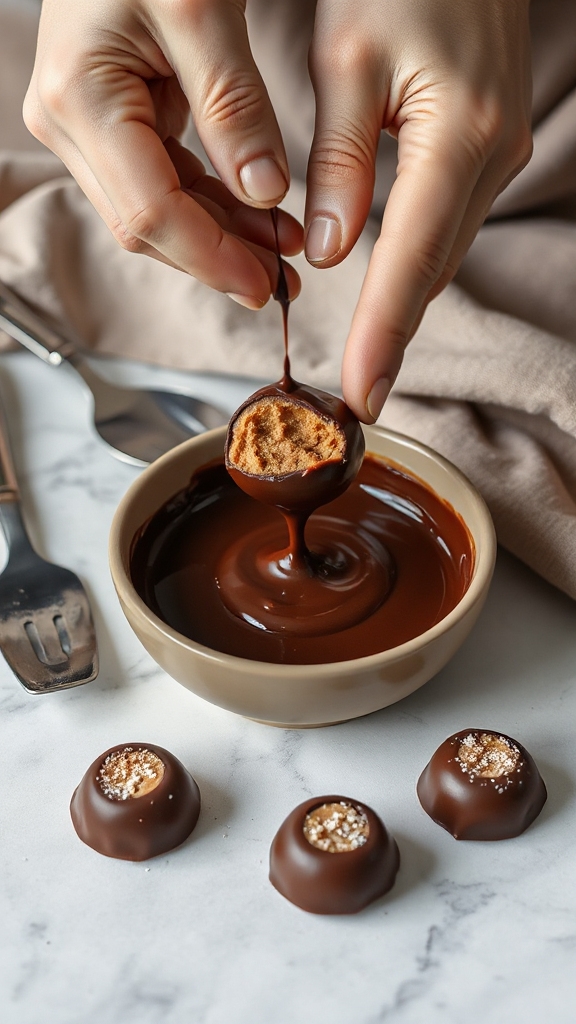 temper chocolate for dipping