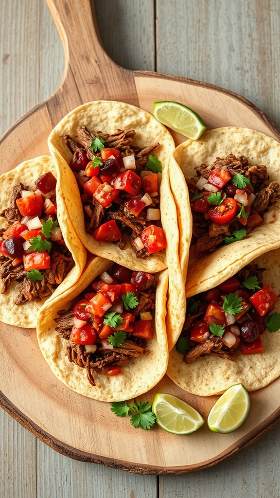 tex mex brisket cherry salsa
