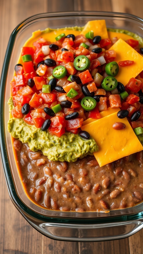 tex mex seven layer texas dip