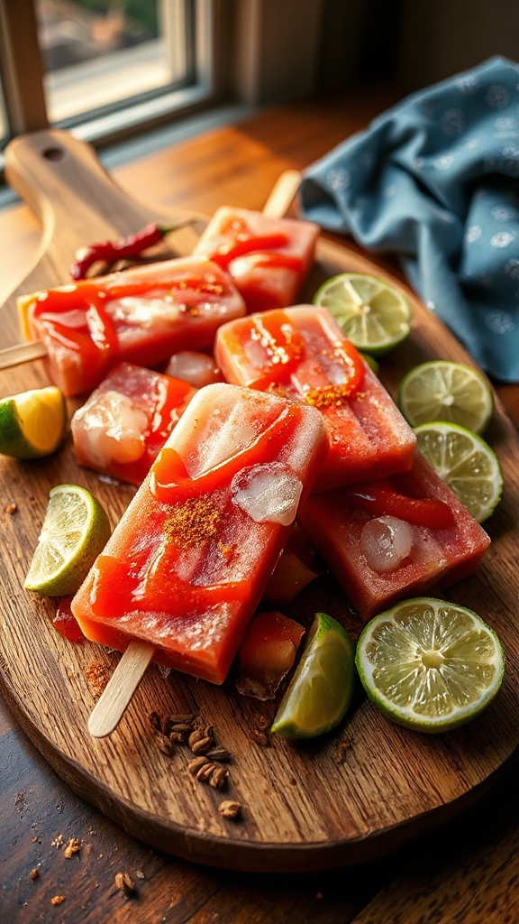 texan spiced watermelon popsicles