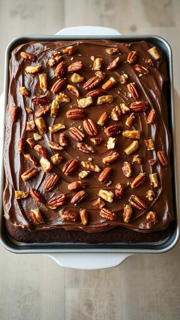 texas chocolate pecan cake