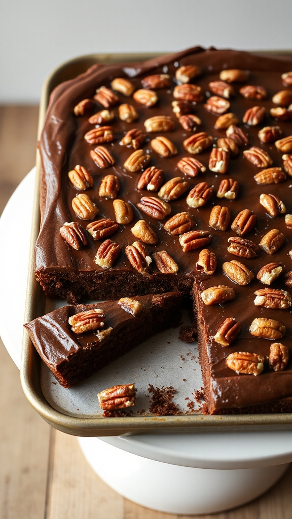 texas chocolate pecan cake