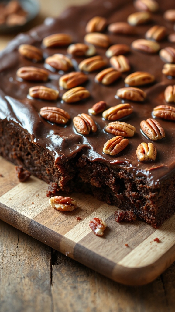 texas cocoa pecan sheet cake