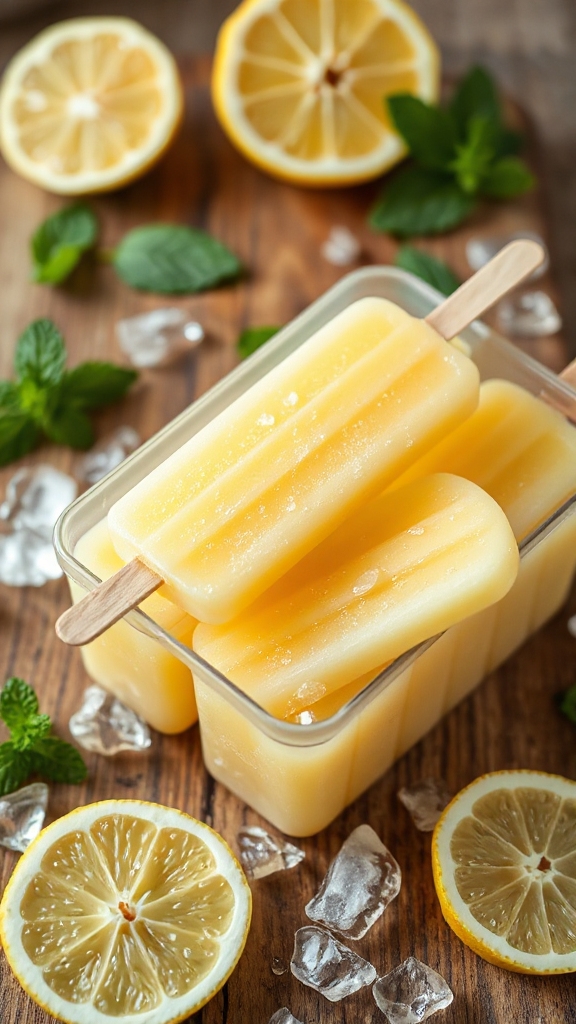 texas frozen lemonade popsicles