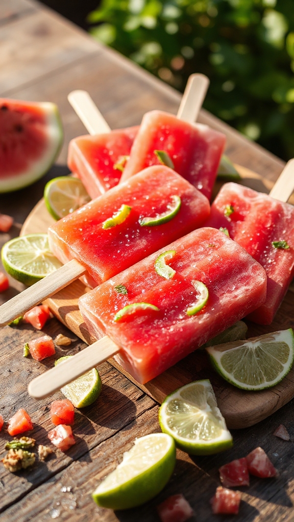 texas watermelon popsicle lime