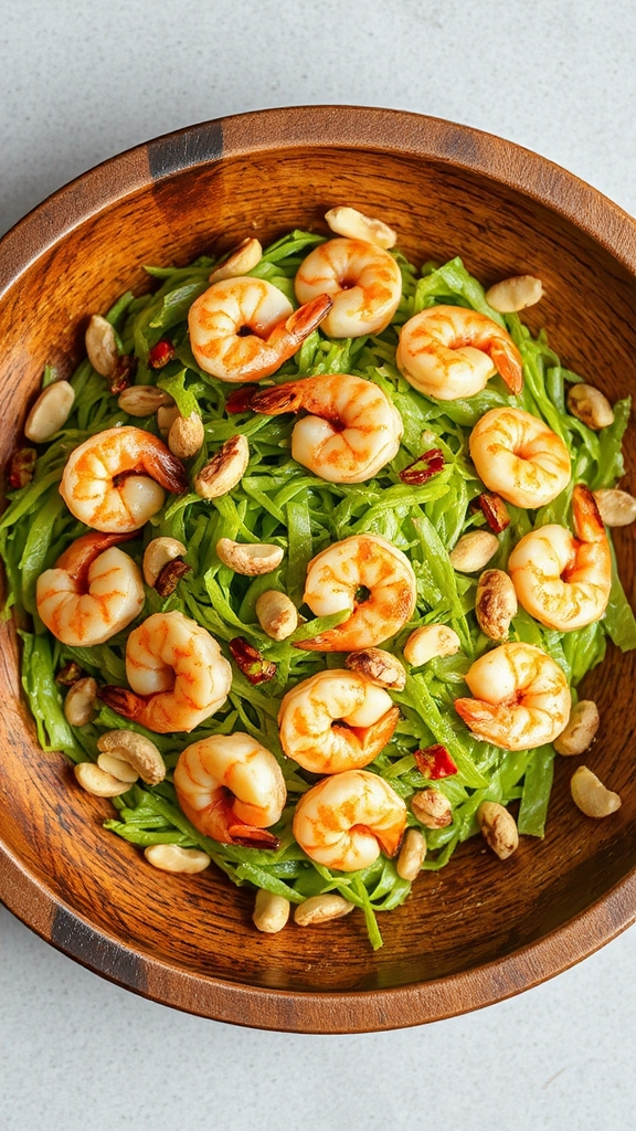 thai green mango shrimp
