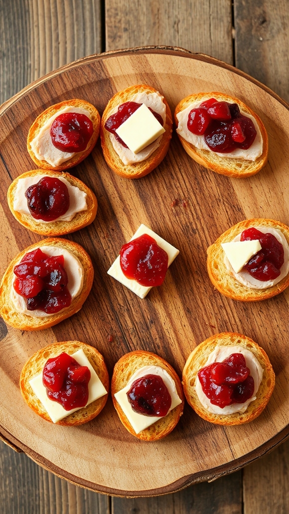 thanksgiving turkey cranberry bites