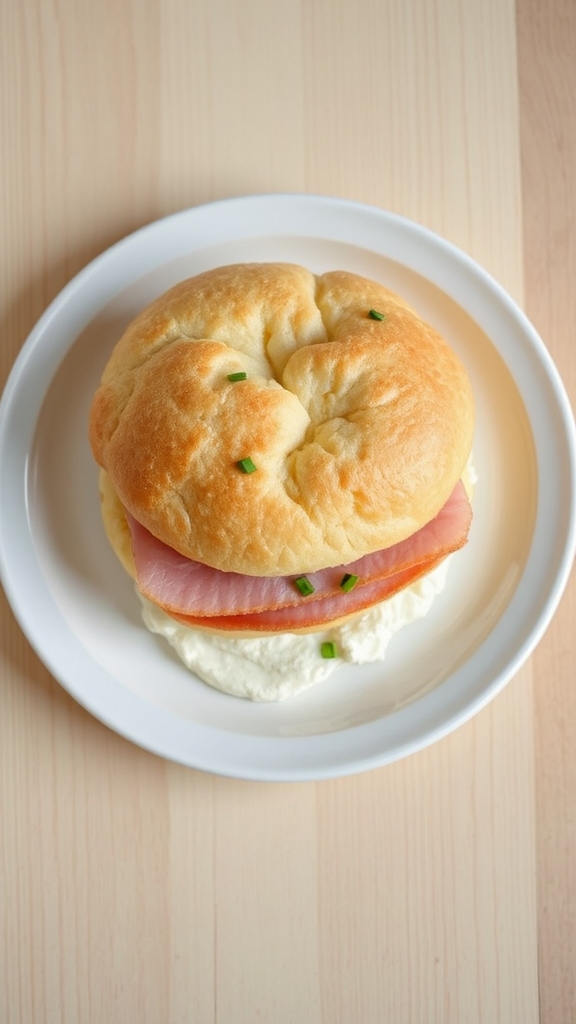 three ingredient cloud bread sandwich