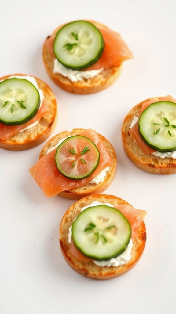 toasted baguette salmon canap s