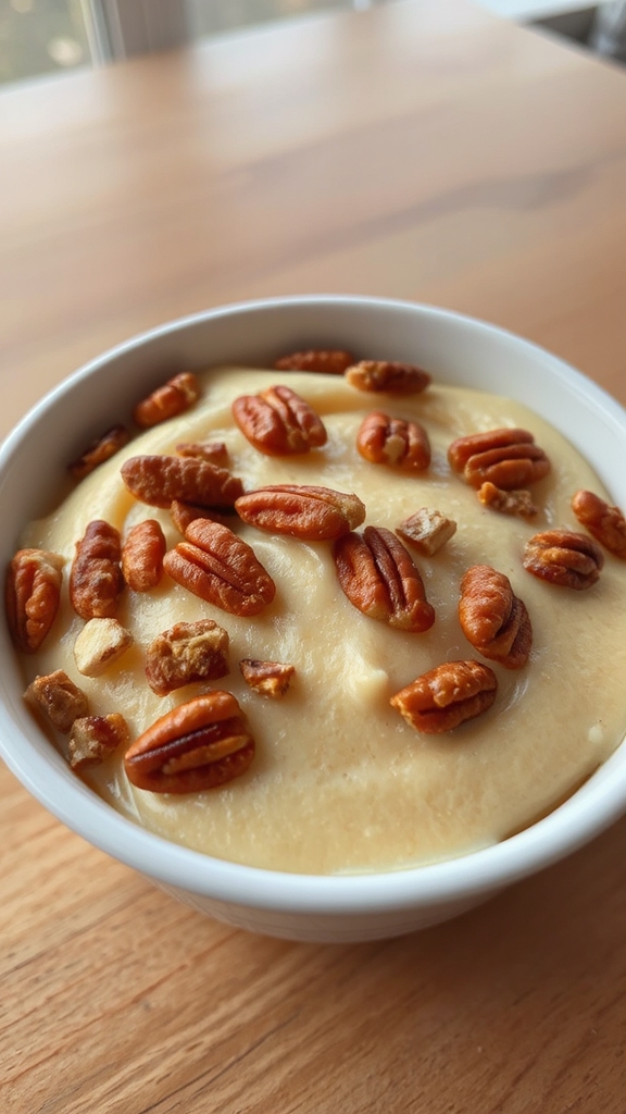 toasted pecans enhance dessert