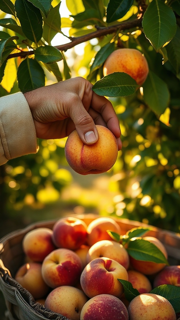 traditional peach harvest techniques