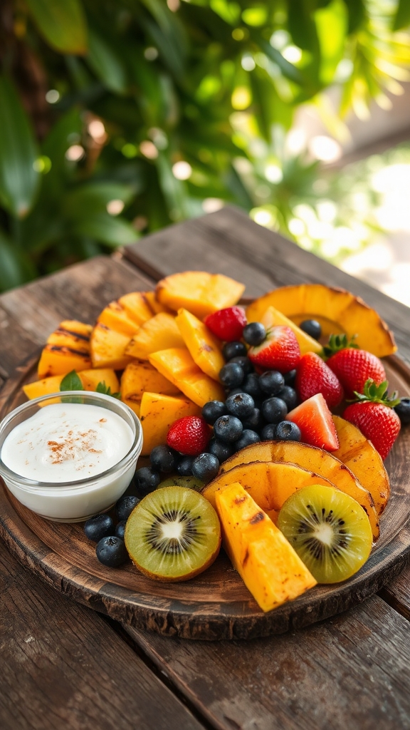 tropical fruit sorbet accompaniment