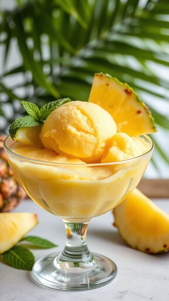 tropical pineapple sorbet hawaii