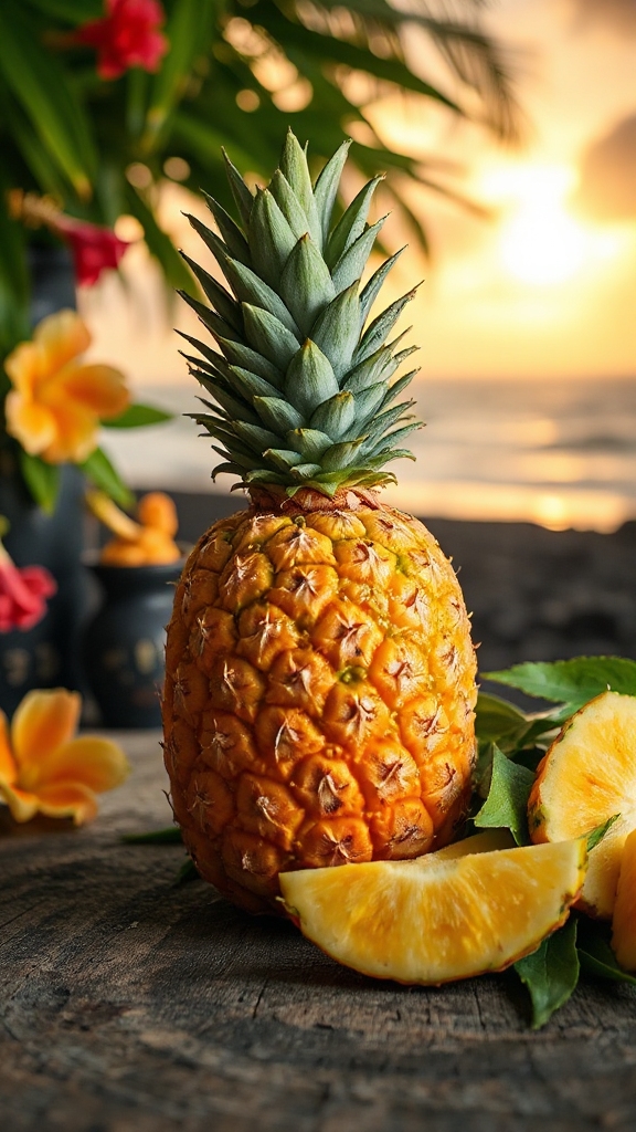 tropical pineapple sweet tangy