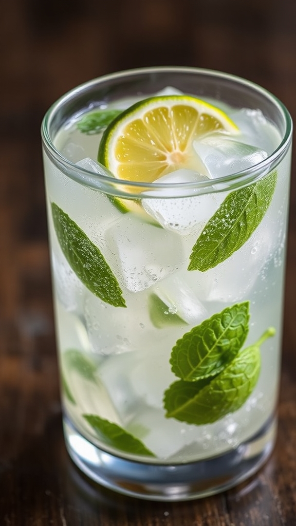 tropical white rum mojito