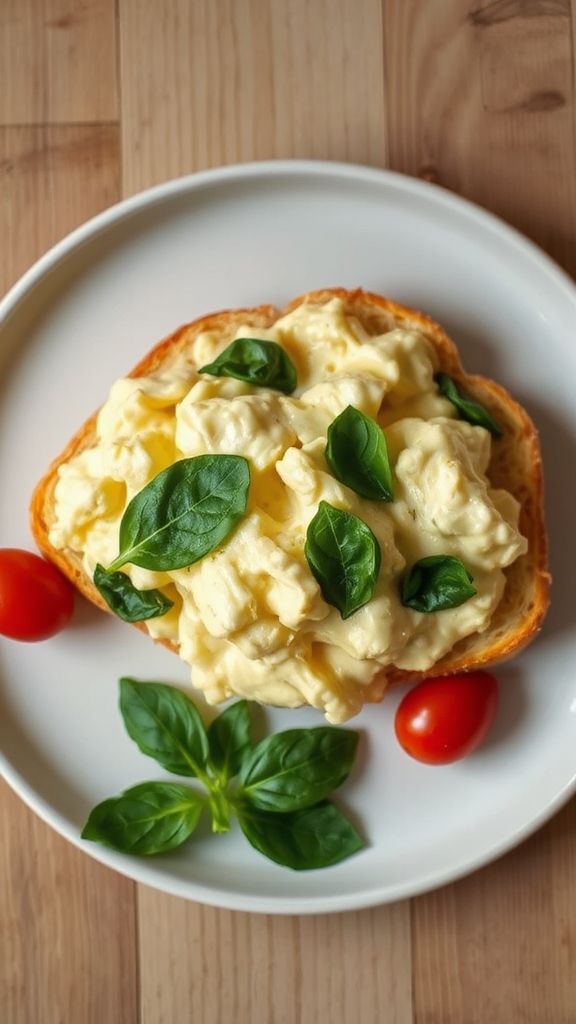 truffle eggs on brioche