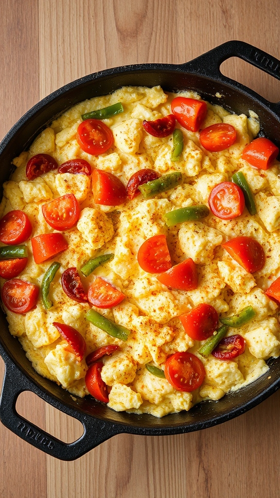 turkish menemen with peppers