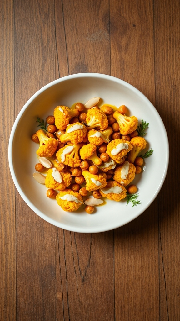 turmeric roasted cauliflower salad