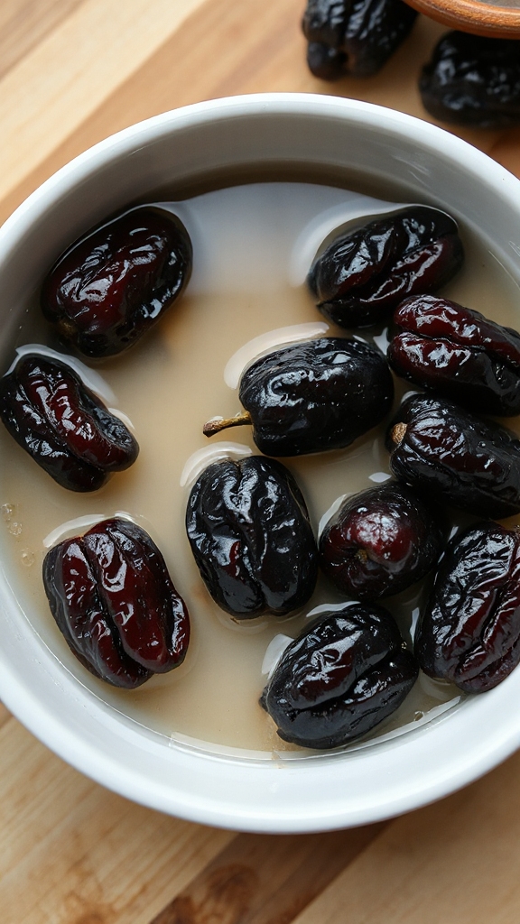 varied prune soaking techniques