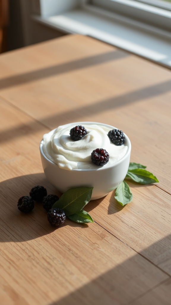 vegan blackberry sage yogurt
