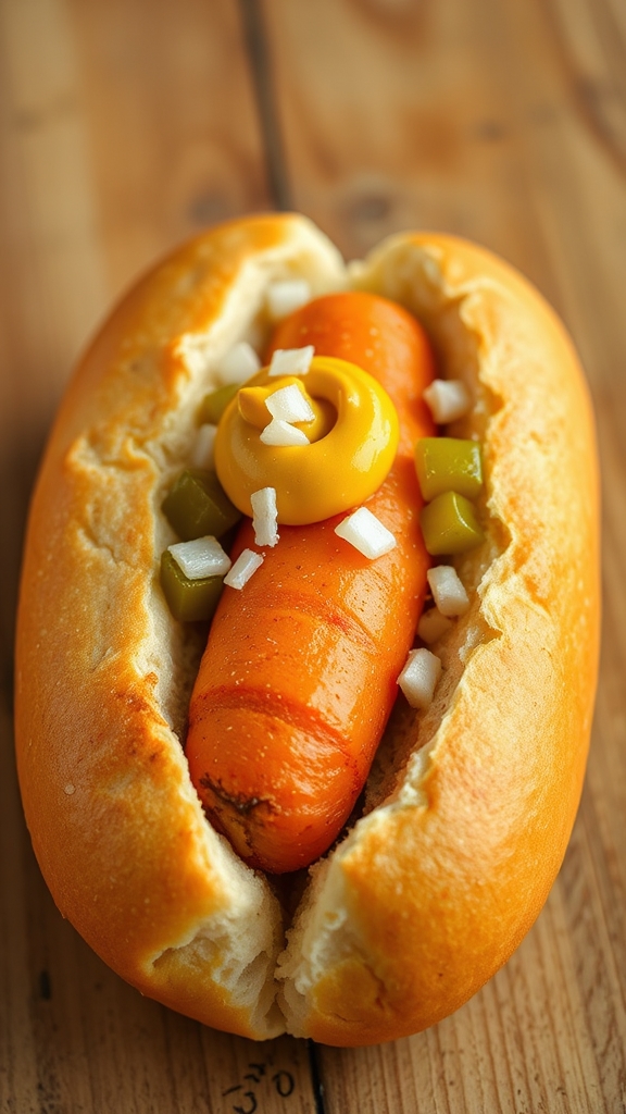 vegan carrot hot dog essentials