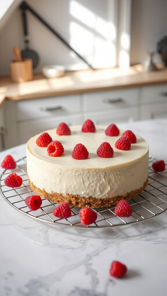 vegan raspberry baking process