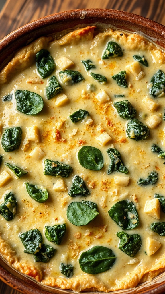 vegan spinach artichoke prep