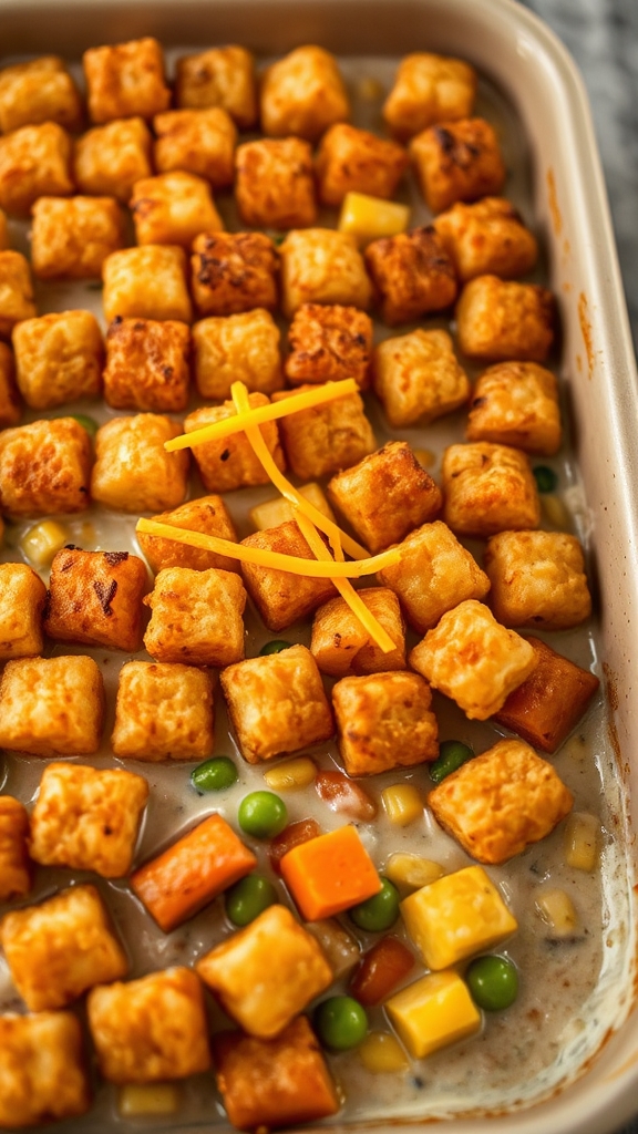 vegan tater tot hotdish