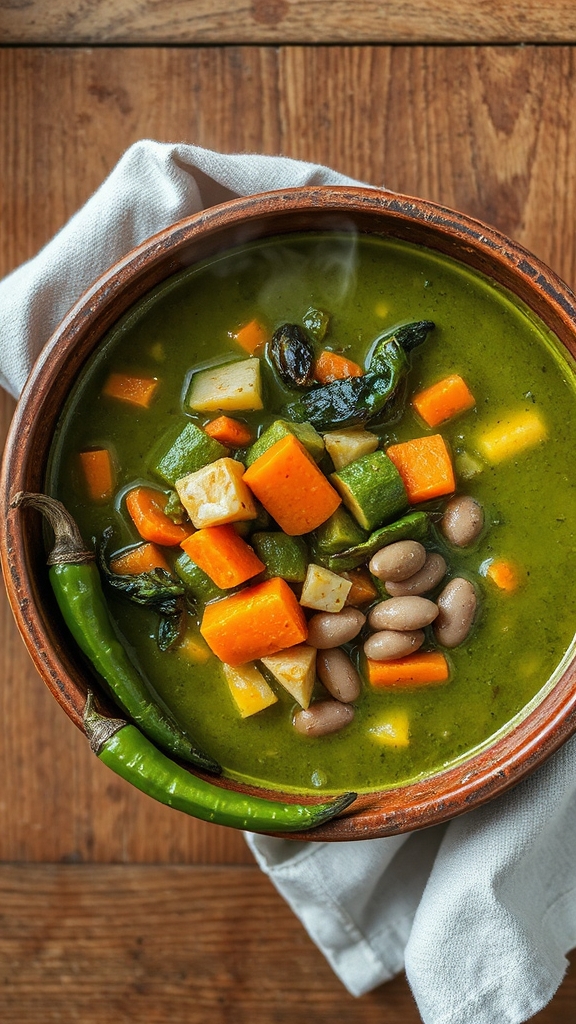 vegetarian green chile stew