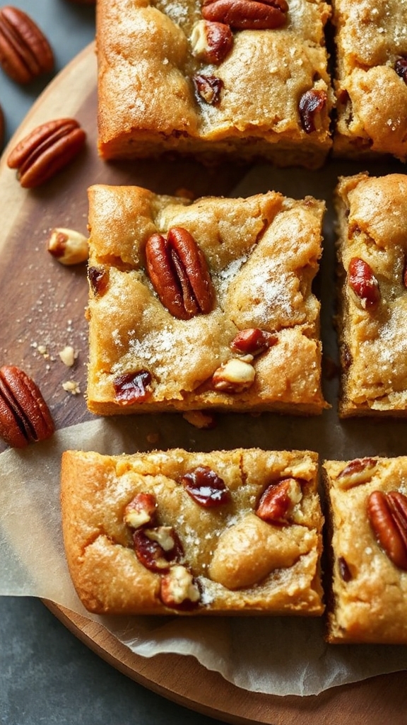 vermont maple pecan blondies