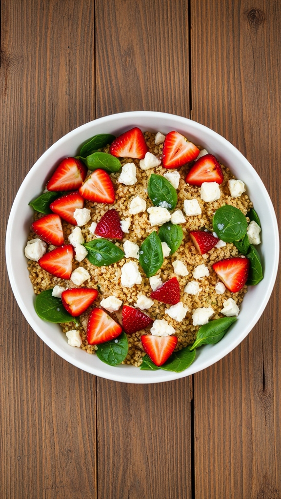 vermont quinoa strawberry feta