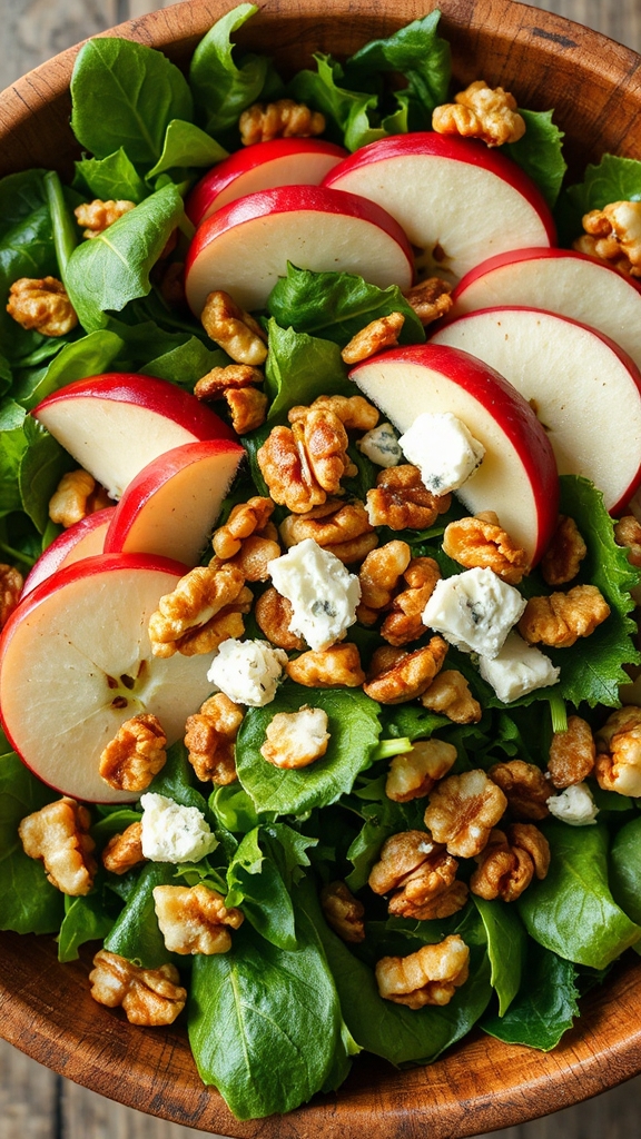vibrant autumn apple salad