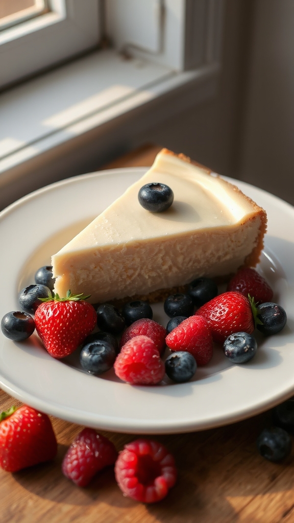 vibrant berries elevate cheesecake