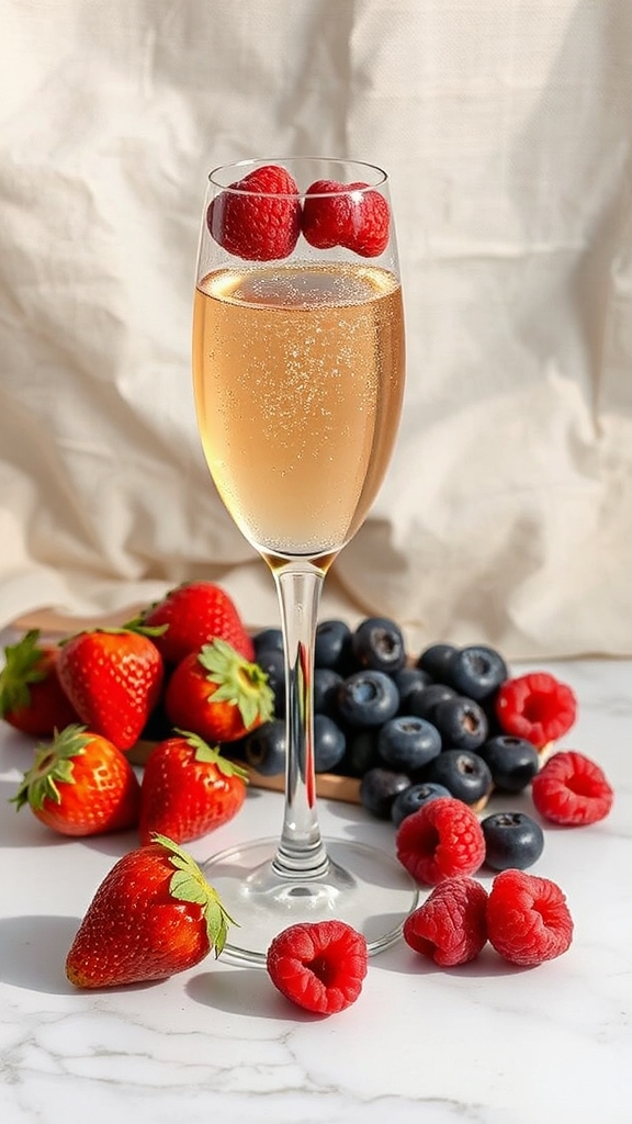 vibrant berry champagne pairings