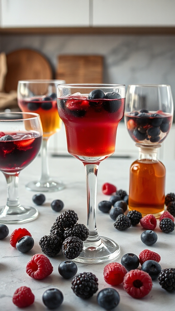 vibrant berry rum infusions