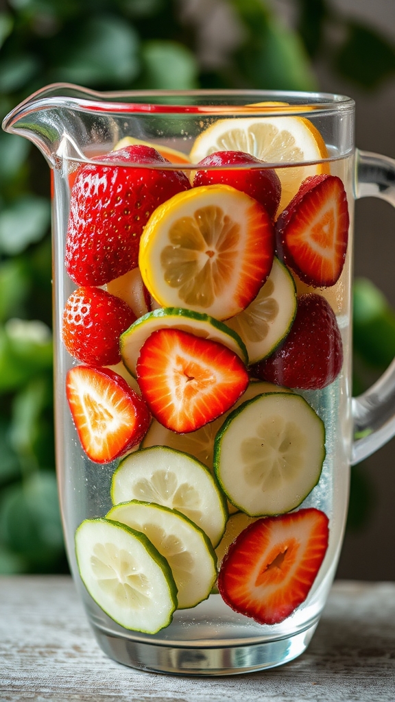 vibrant cucumber strawberry infusion