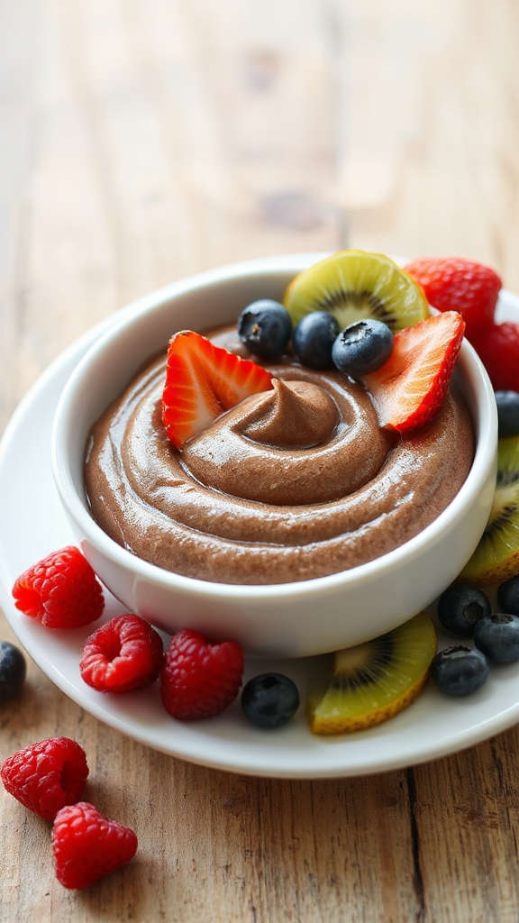 vibrant fruits enhance mousse