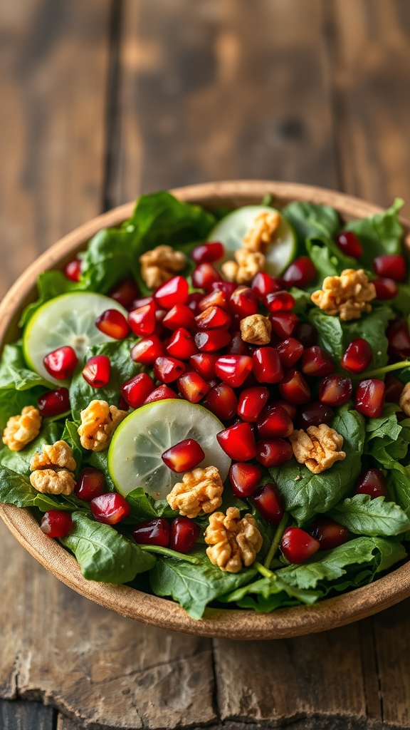 vibrant pomegranate salad ingredients