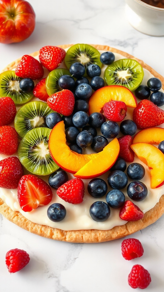 vibrant seasonal fruit pizzas