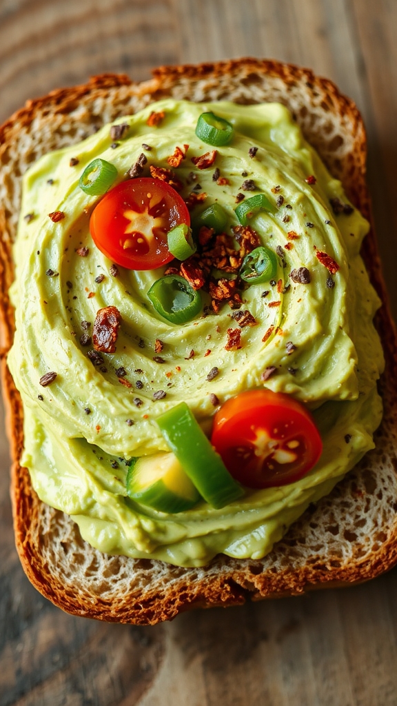 vibrant spicy avocado toast