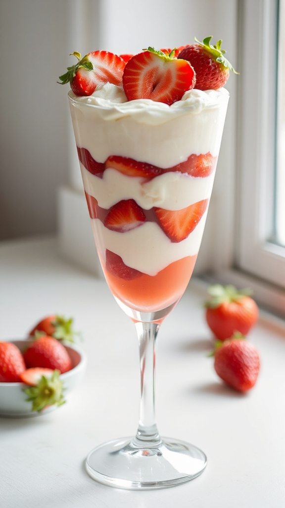 vibrant strawberry fool variations