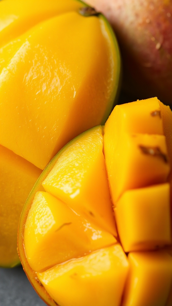 vibrant succulent fibrous mango