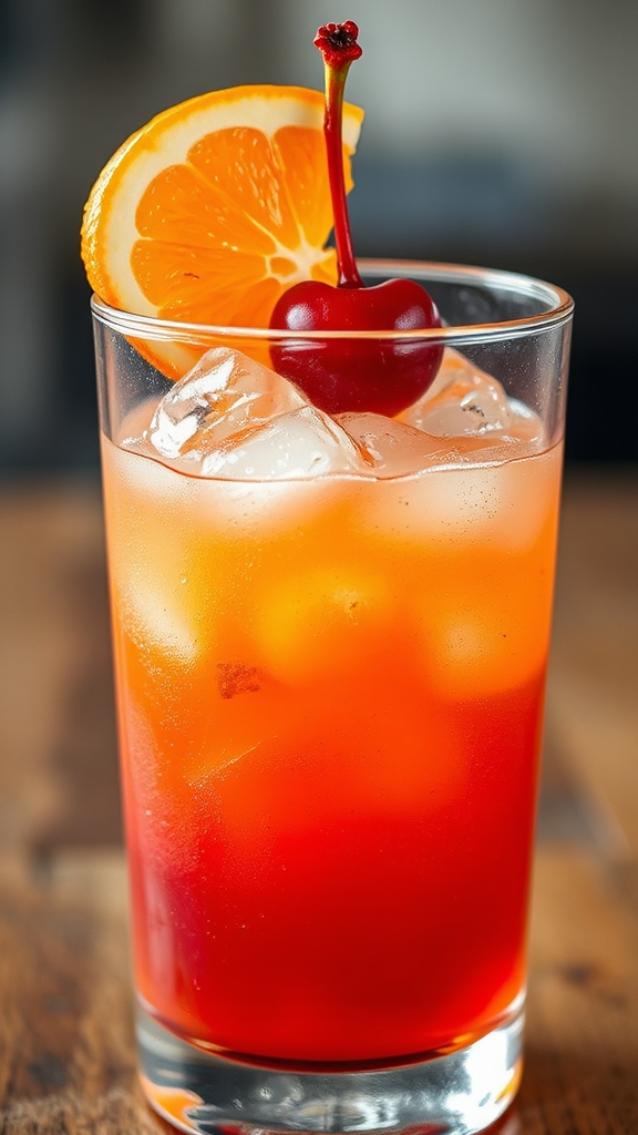 vibrant tequila sunrise layers