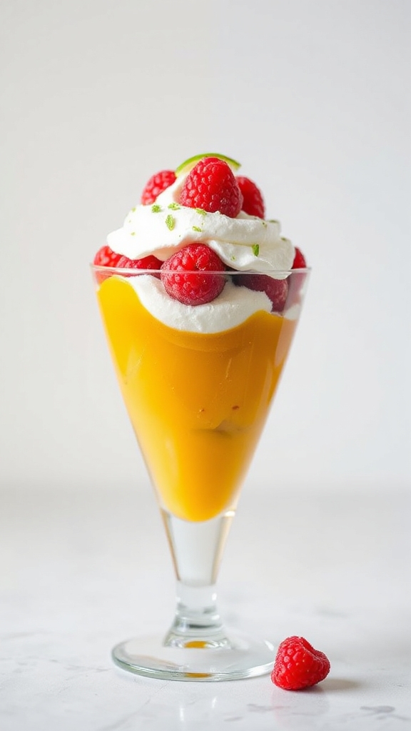 vibrant tropical fruit parfaits