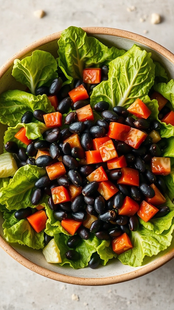 vibrant vegan taco salad