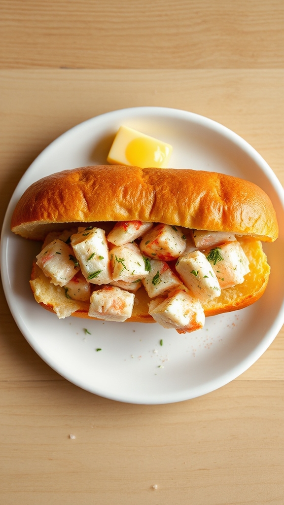 warm buttered lobster roll